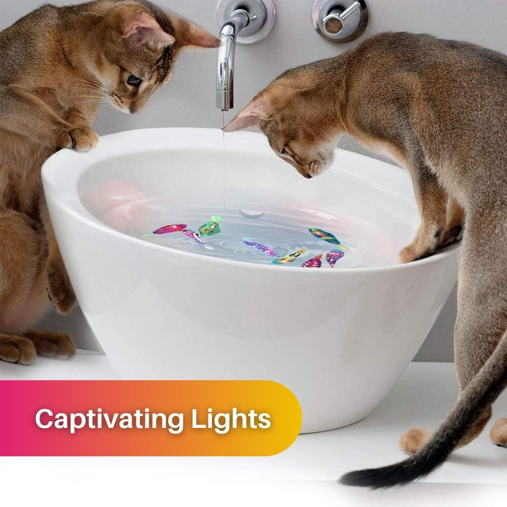 Interactive Swimming Fish Cat Toy Light-Up Motion Activated Design - Product detail 5