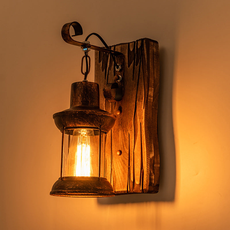 Cast Iron Wall Light with Downward Shade and Dual Voltage Support, 12 inches Tall
