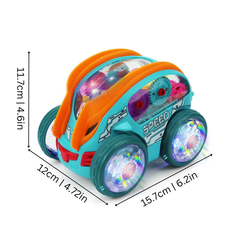 Spinning LED Vehicle Toy with Multicolor Lights and Music