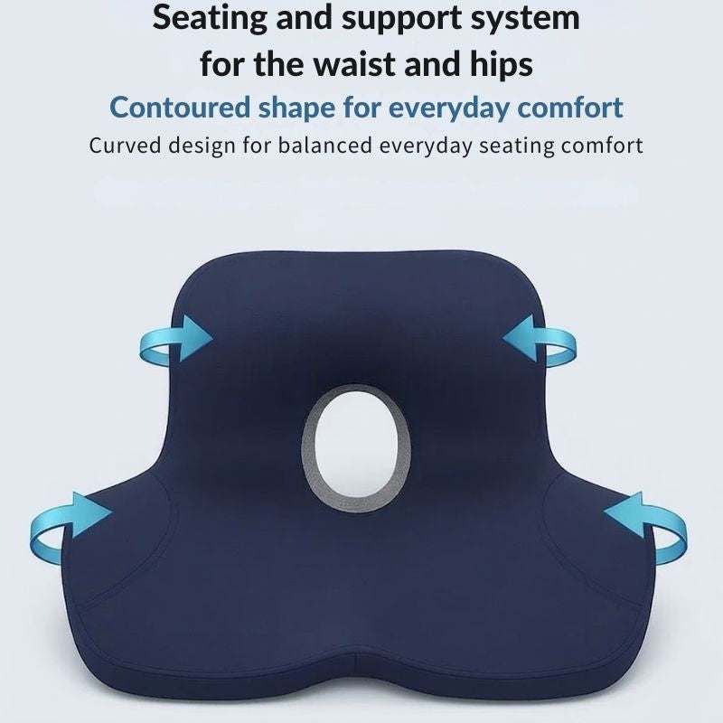 Seat and Back Cushion Memory Foam Ergonomic Support