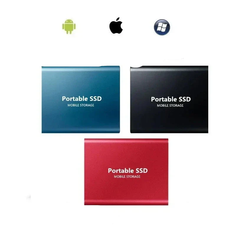 External SSD 128TB High-Speed Silver