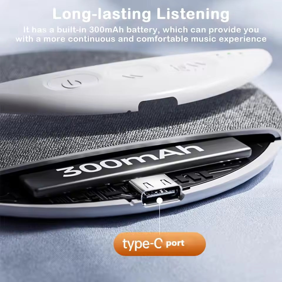Under Pillow Speaker with Wireless Connection and Built-In White Noise, Rechargeable Battery