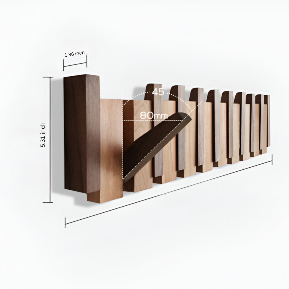 Foldable Wall Hook Rack with Magnetic Design