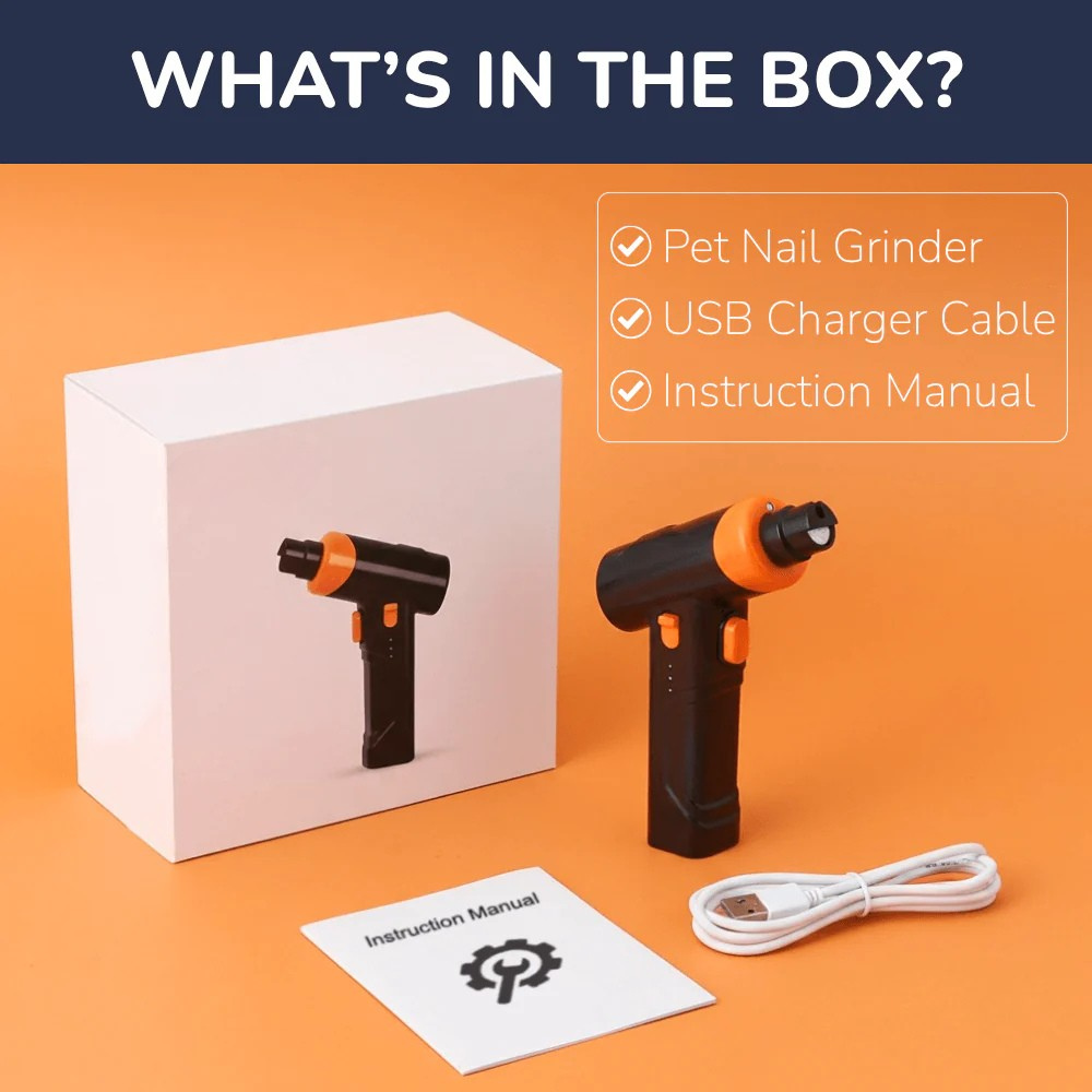 Pet Nail Grinder with LED Light and Adjustable Speed Settings
