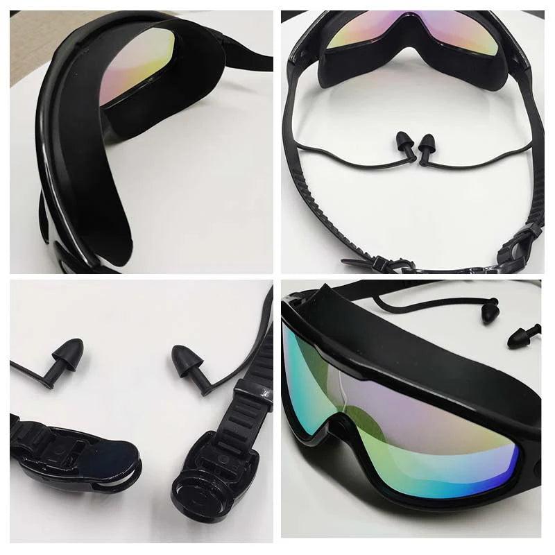 Swim Goggles Anti-Fog Lenses Wide View Comfortable Fit