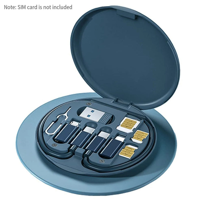 Travel Charging Cable Set with Multi Connector Adapters