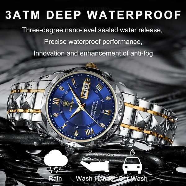 Obsetic Luxury Waterproof Wristwatch with Luminous Display for Men