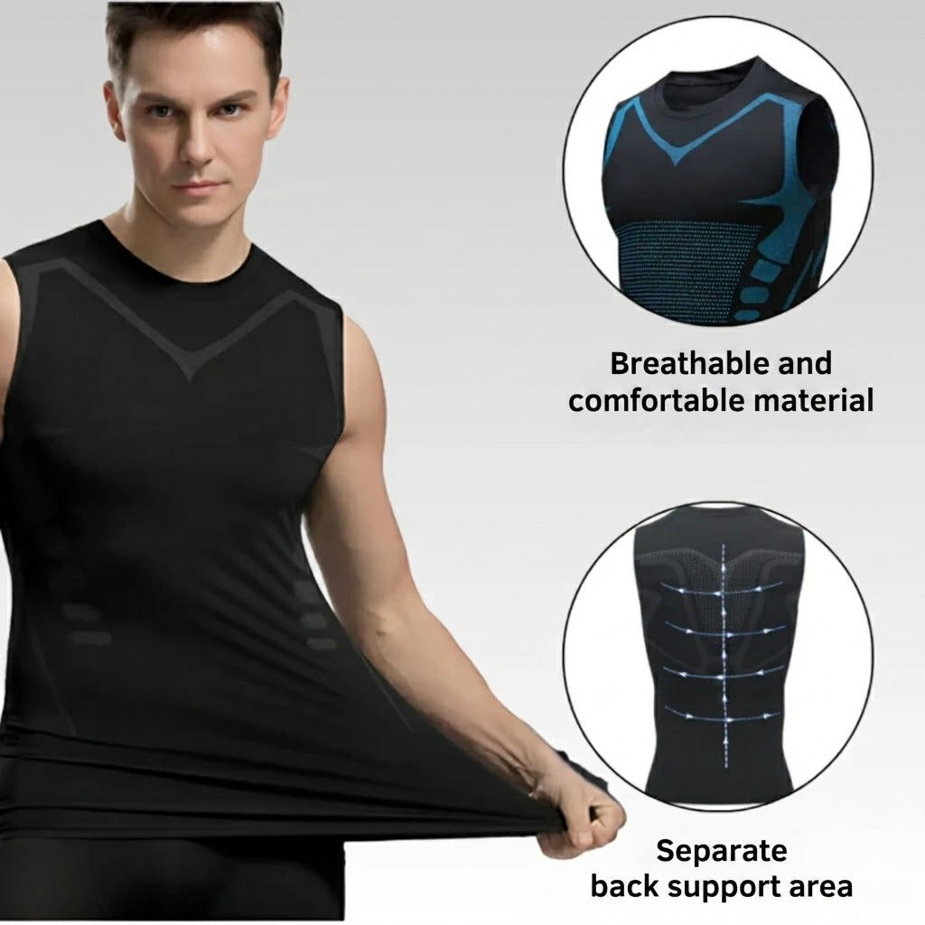 Breathable Shaping Vest with Flexible Compression Design for Men