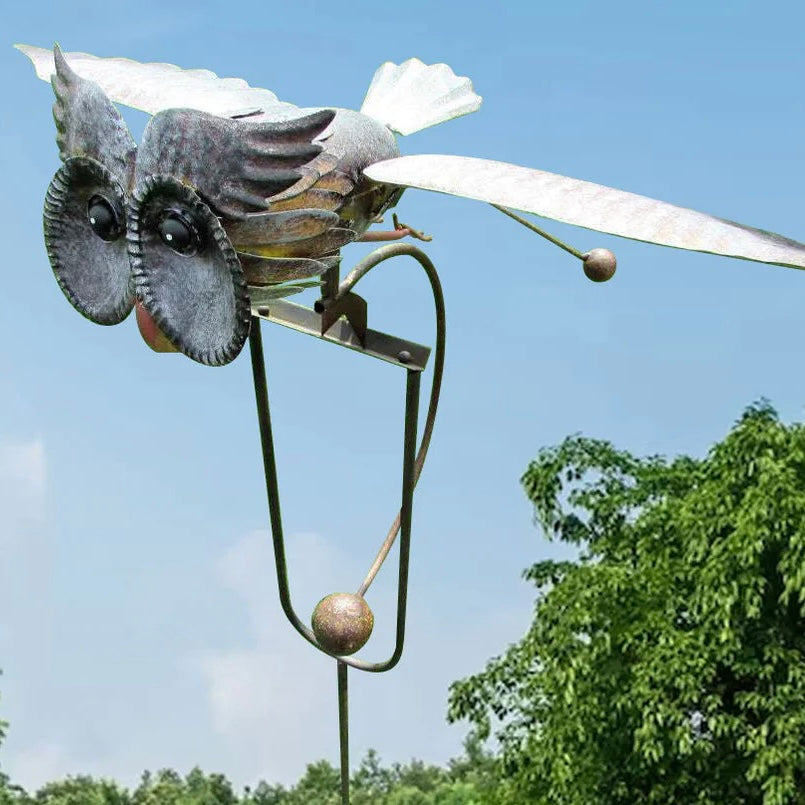 Metal Bird Wind Spinner, Decorative Garden Ornament