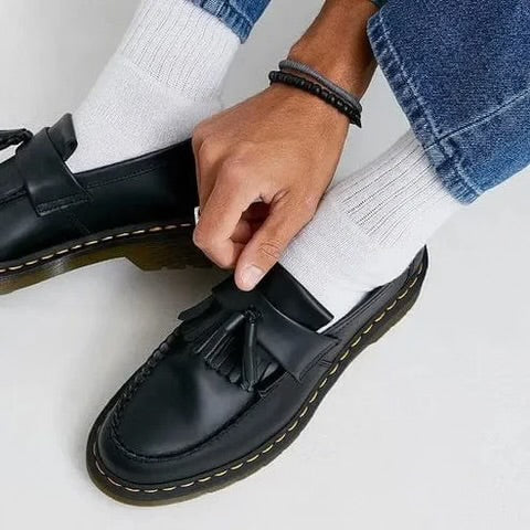 Oxford Leather Loafers with Tassel and Old Money Style