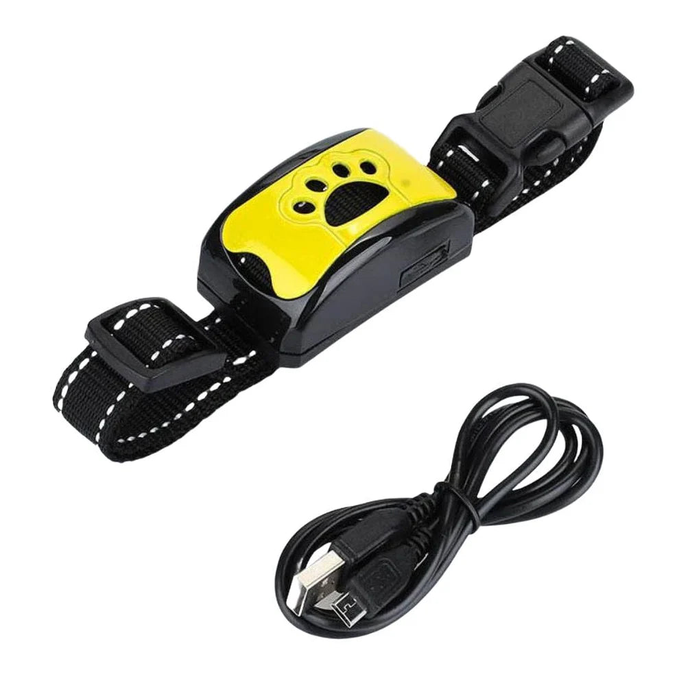 Rechargeable Anti Bark Dog Collar Adjustable Reflective Waterproof Nylon