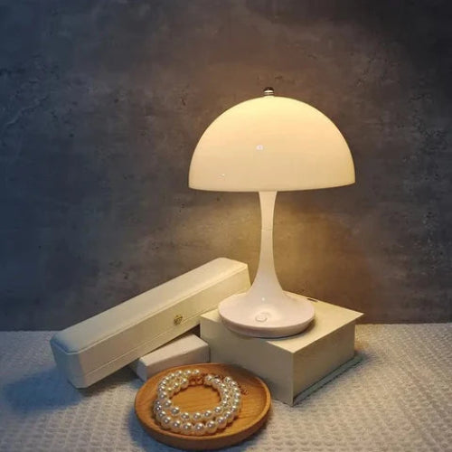 Wireless Mushroom Lamp, Dimmable Portable LED Light