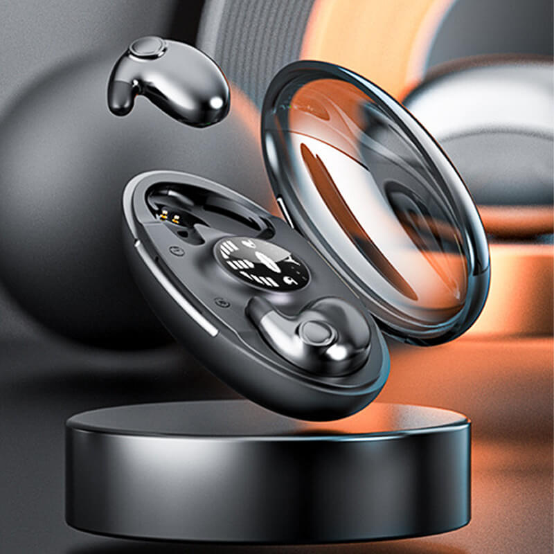 Wireless Flat Earbuds with Compact Design and Charging Case