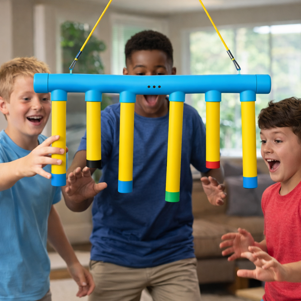 Reflex Training Game with Random Drop Stick and Three Speed Modes
