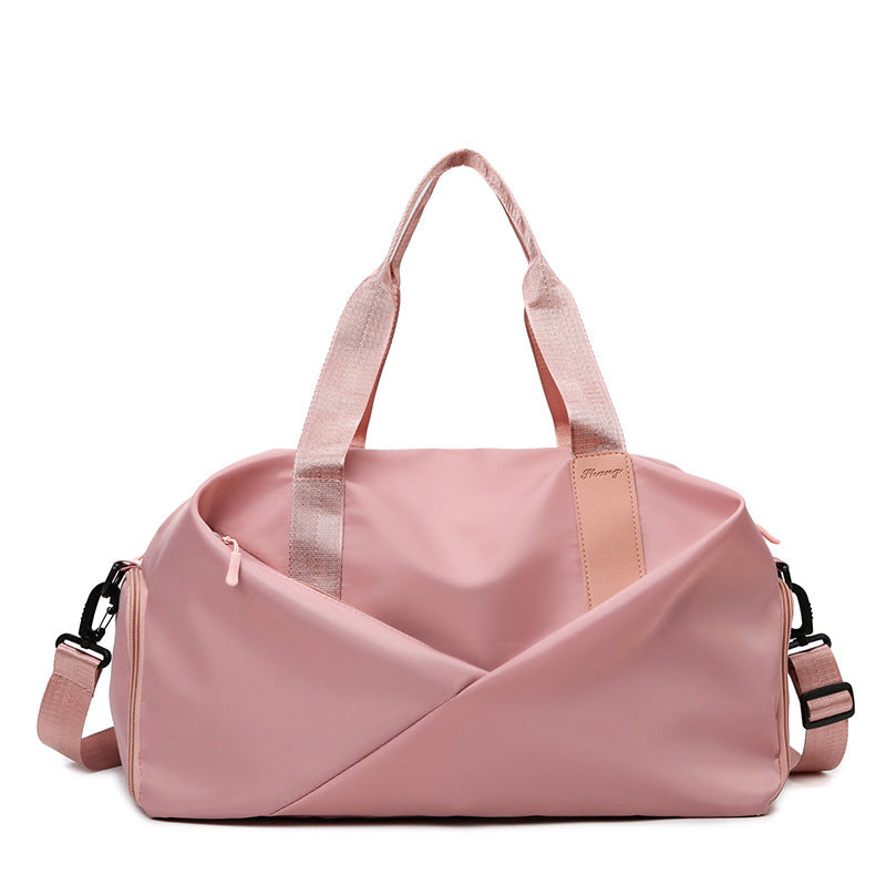 Water Resistant Workout Duffel Bag with Dedicated Shoe Pocket and Dual Carry Handles for Gym