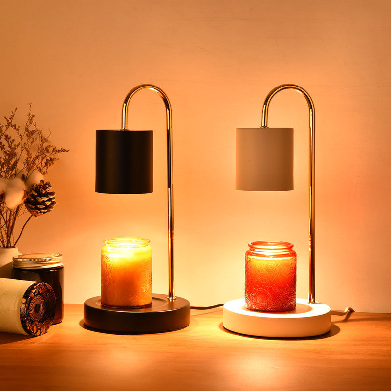 Arched Metal Table Lamp with Focused Beam and Compact Base