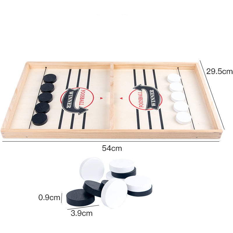 Wooden Chess Style Board Game with Sling Shot Catapults in Two Sizes
