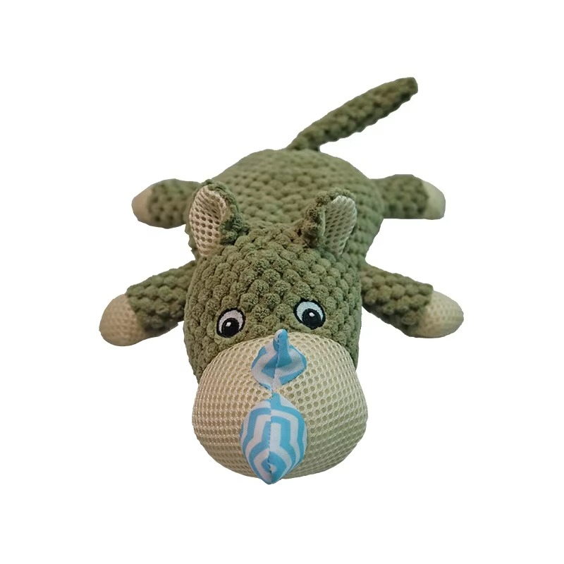 Large Breed Plush Dog Toy with Built-In Squeaker and Machine Washable Fleece