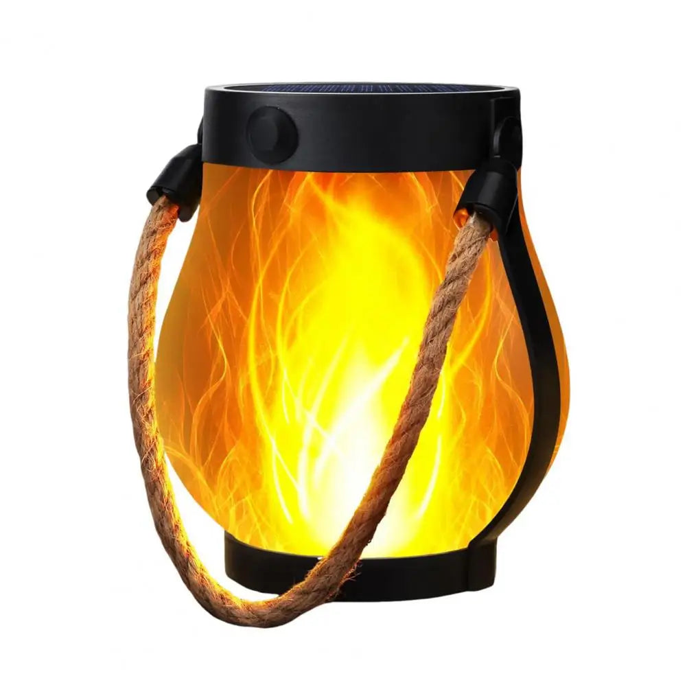 Solar Lantern Lights with Flickering Flame Effect for Outdoor Garden and Patio Decor, Dual Charging Modes, Waterproof Design 6