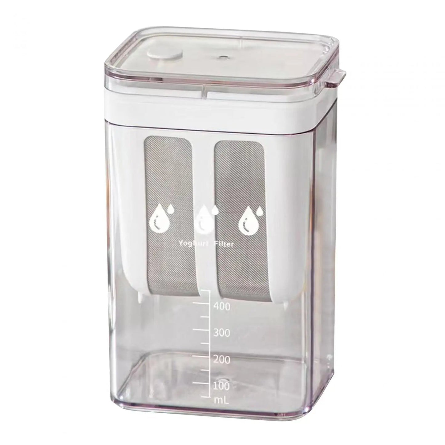 Mesh Yogurt Strainer with 1100ml Capacity and Drip Collection Container