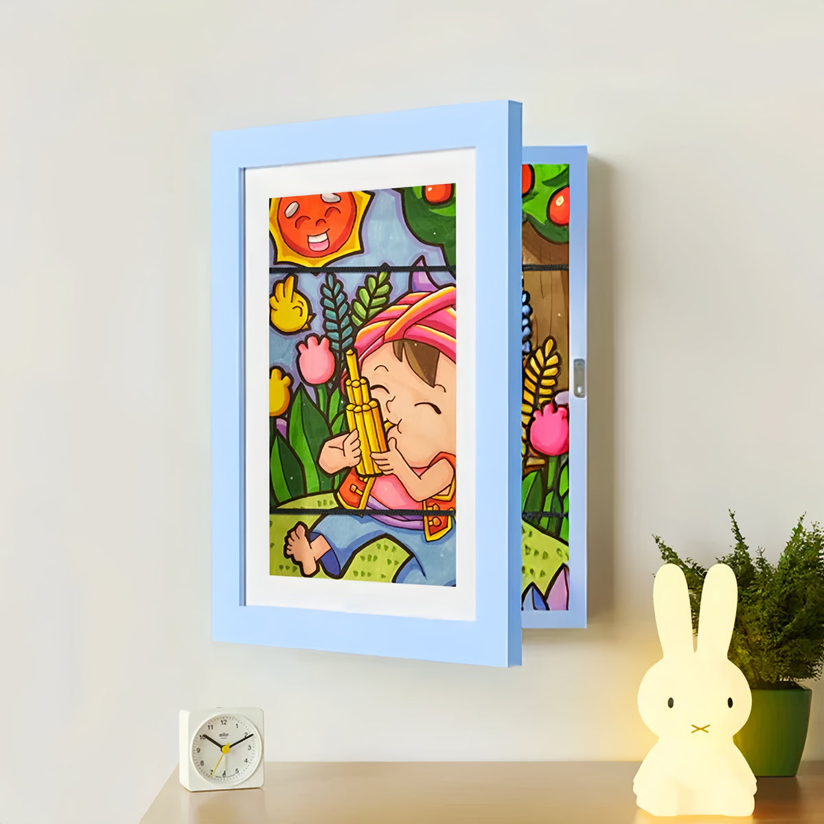 Artwork Storage Frame with Magnetic Front Panel and 150-Sheet Capacity