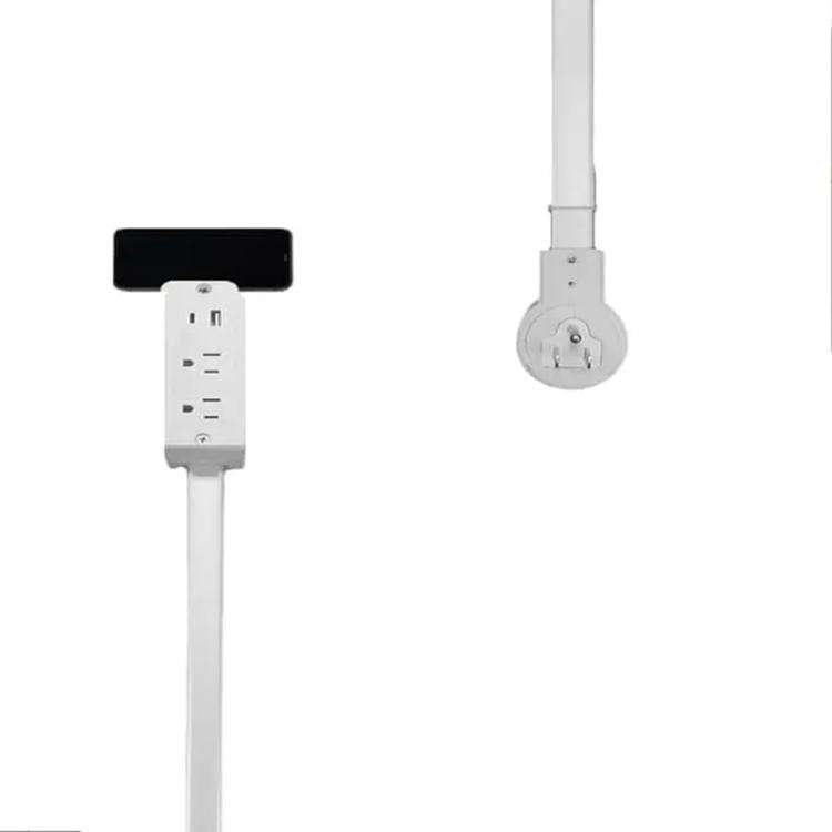 Retractable Power Outlet with 2 AC Sockets and Dual USB Charging Ports