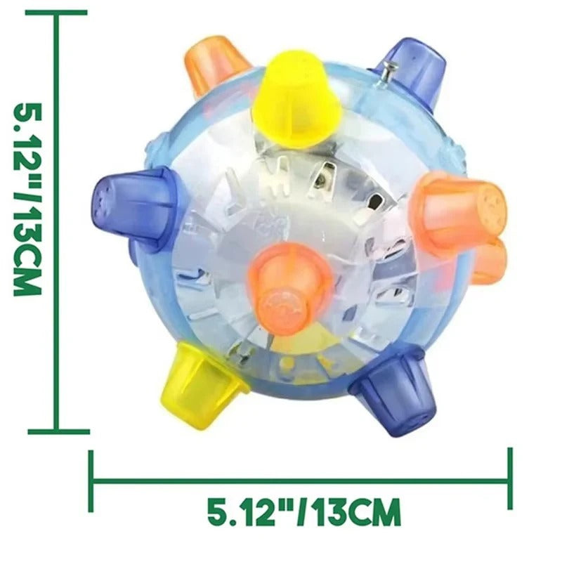 Interactive Bouncing Dog Toy with LED Lights and Sound