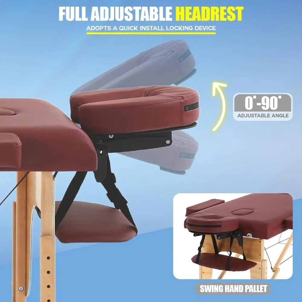 Portable Foldable Massage Table with Carry Case for Mobile Setup
