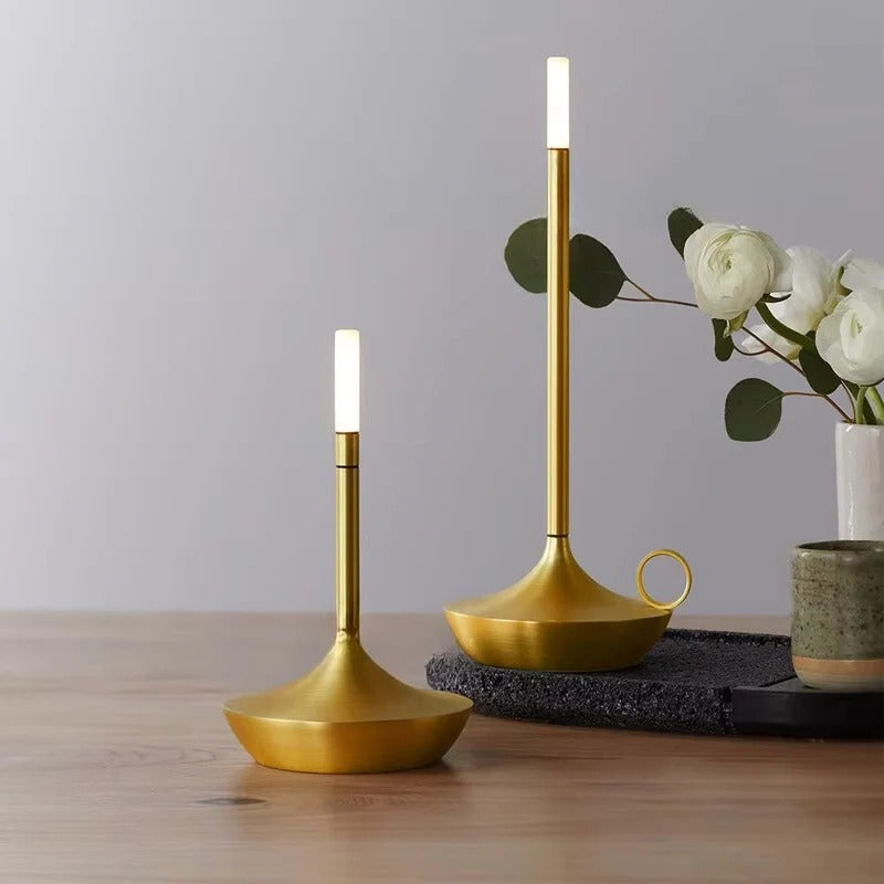 Rechargeable Cordless LED Table Lamp with Candle Style Design for Dining and Bedroom