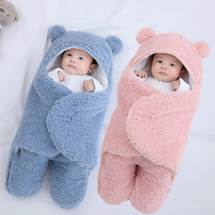 Machine Washable Infant Wrap Blanket with Soft Interior Lining