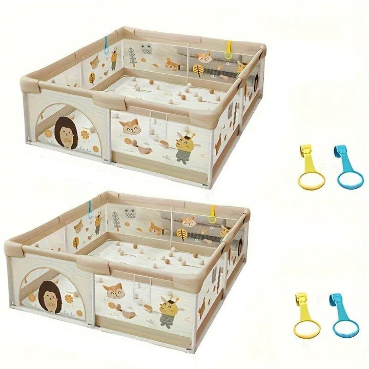 Foldable Toddler Playpen with Enclosed Space for Indoor Outdoor Use