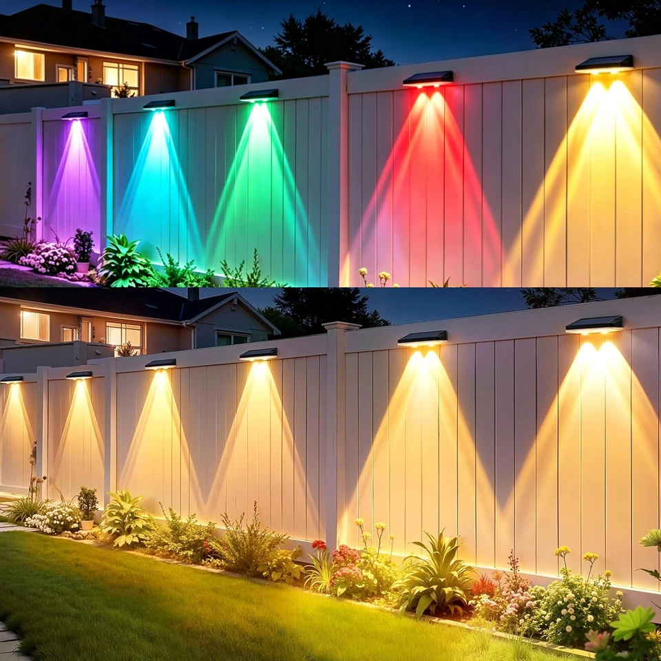 8x Solar Powered LED Lights Door Fence Wall Outdoor Garden Yard Lamp Waterproof allveramart