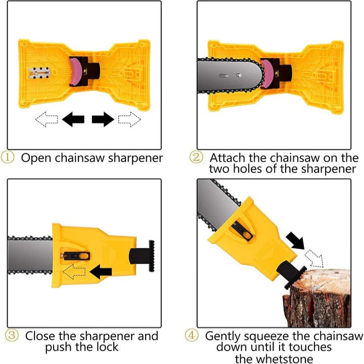 Chainsaw Teeth Sharpener, Adjustable Chain Sharpening Attachment