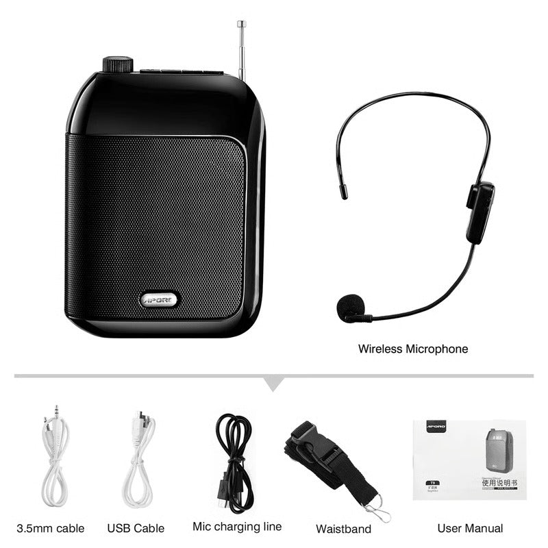Bluetooth Wireless Voice Amplifier Portable Microphone Speaker for Teaching and Tours