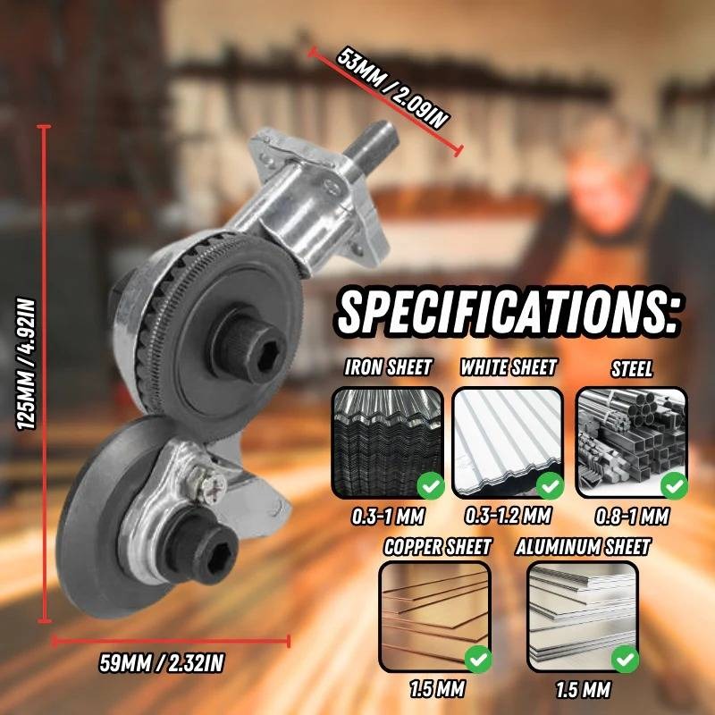 Metal Shear Attachment Compatible with Lithium Electric Drills