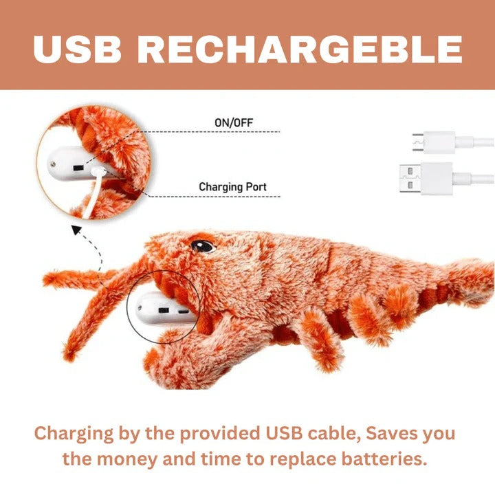 Interactive Floppy Lobster Toy for Dogs with Motion Activation