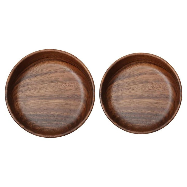 Wood Serving Bowl with for Kitchen and Dining, Set of 2