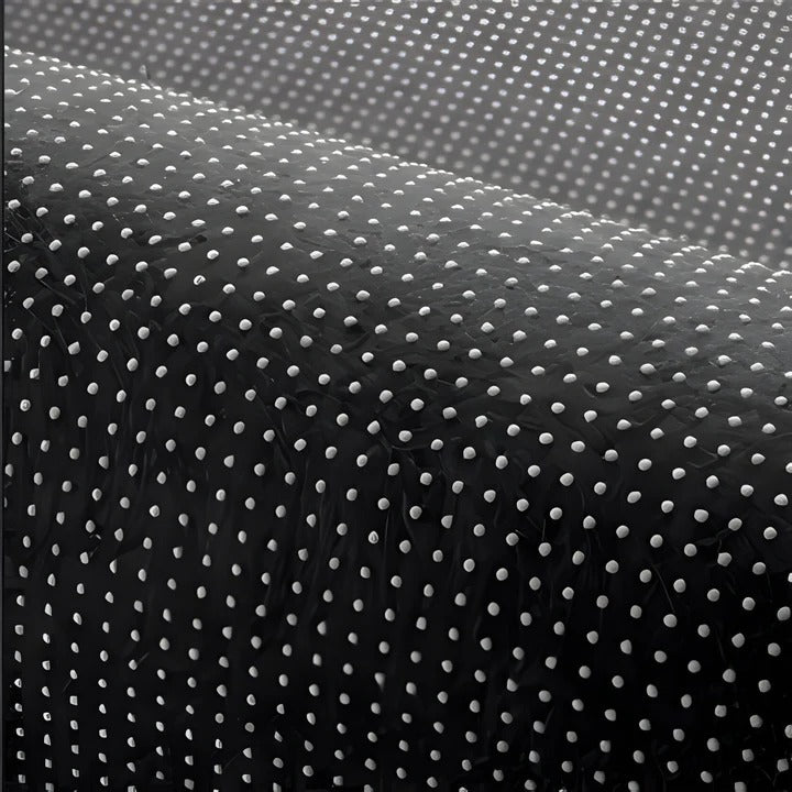 Woven Desk Area Rug with Textured Center Design