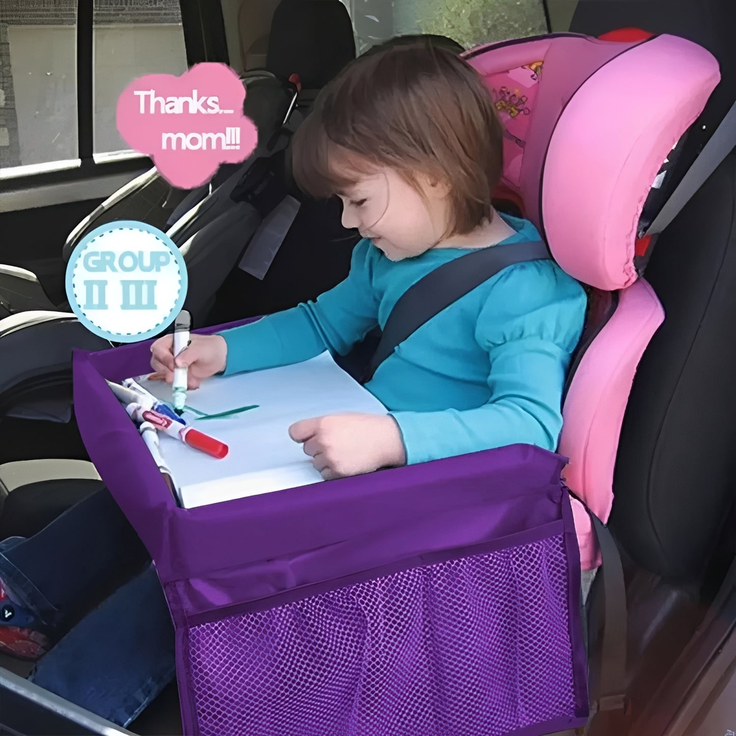 Portable Car Seat Tray for Toddlers and Babies