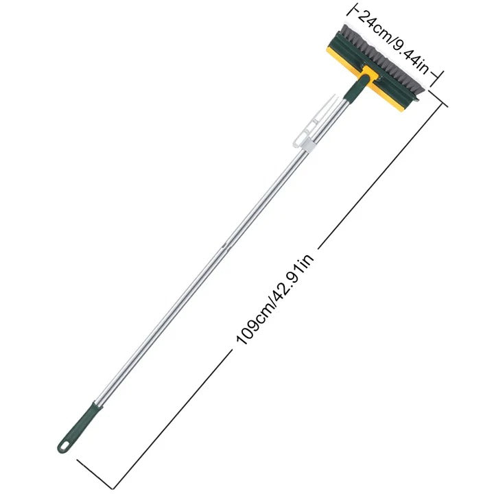 Long Handle Floor Scrub Brush with Scraper Edge