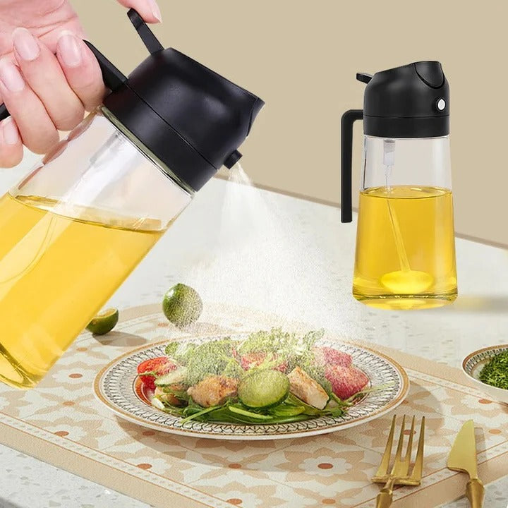2 in 1 Oil Spray and Mist Bottle for Cooking and Kitchen Use