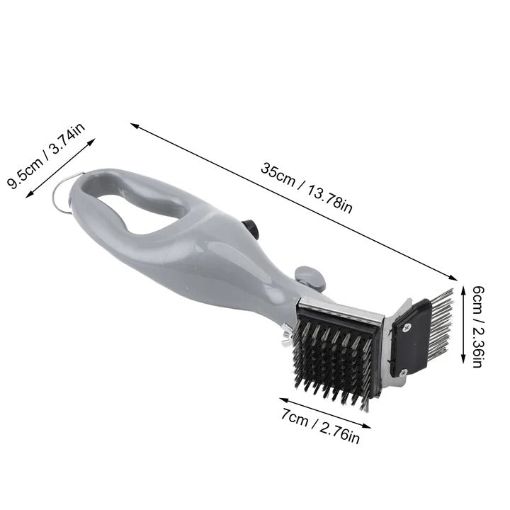 Barbecue Grill Brush with Steam Cleaning and Scrubbing Bristles