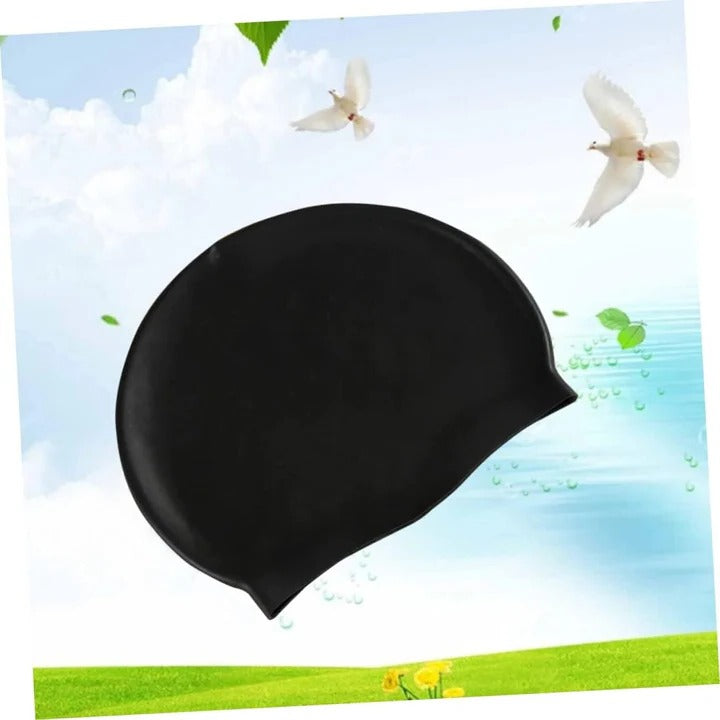 Flexible Swim Cap with Wrinkle-Free Fit for Adults