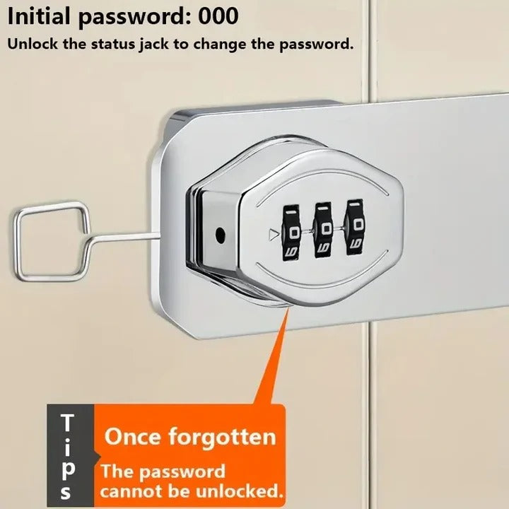 3 Digit Cabinet Combination Lock with Keyless Entry and Screws