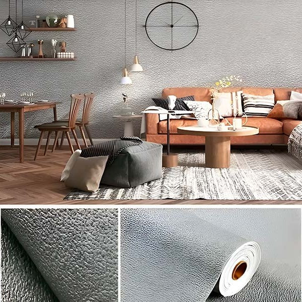 Peel and Stick Textured Wall Covering with Self Adhesive Backing