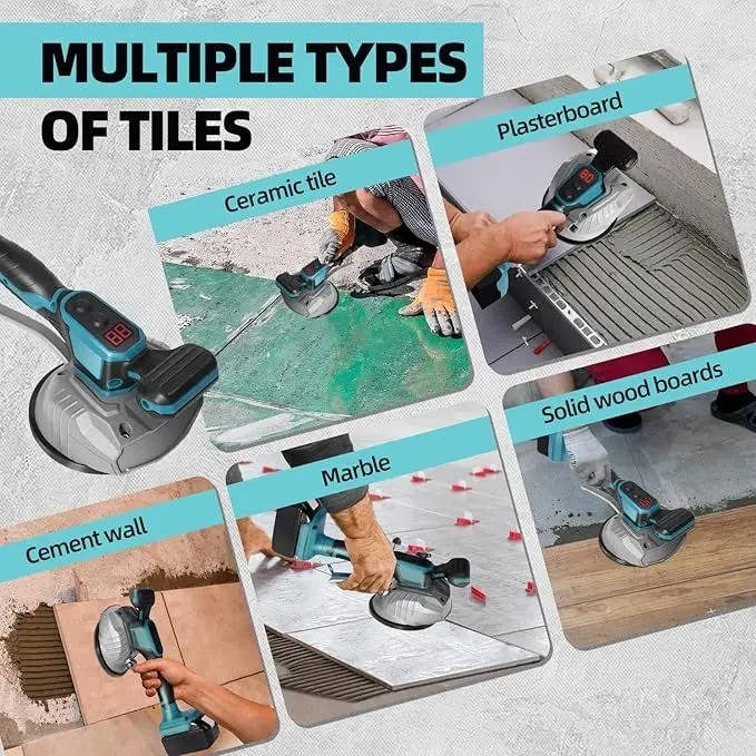Handheld Tile Leveling Tool with Suction Base for Floor and Wall Installation
