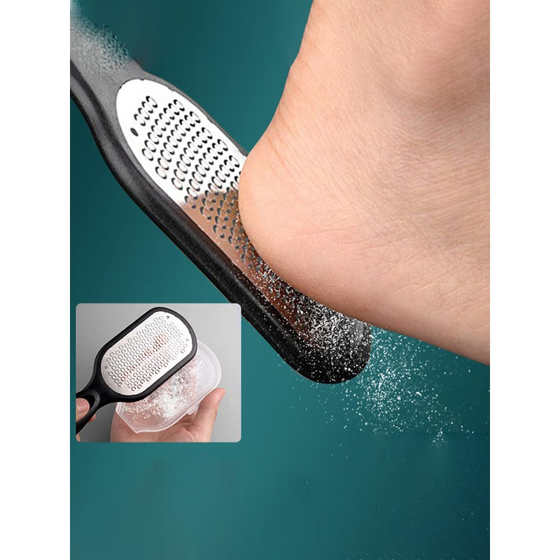 Stainless Steel Heel Scraper with Coarse Surface for Dead Skin and Callus Removal