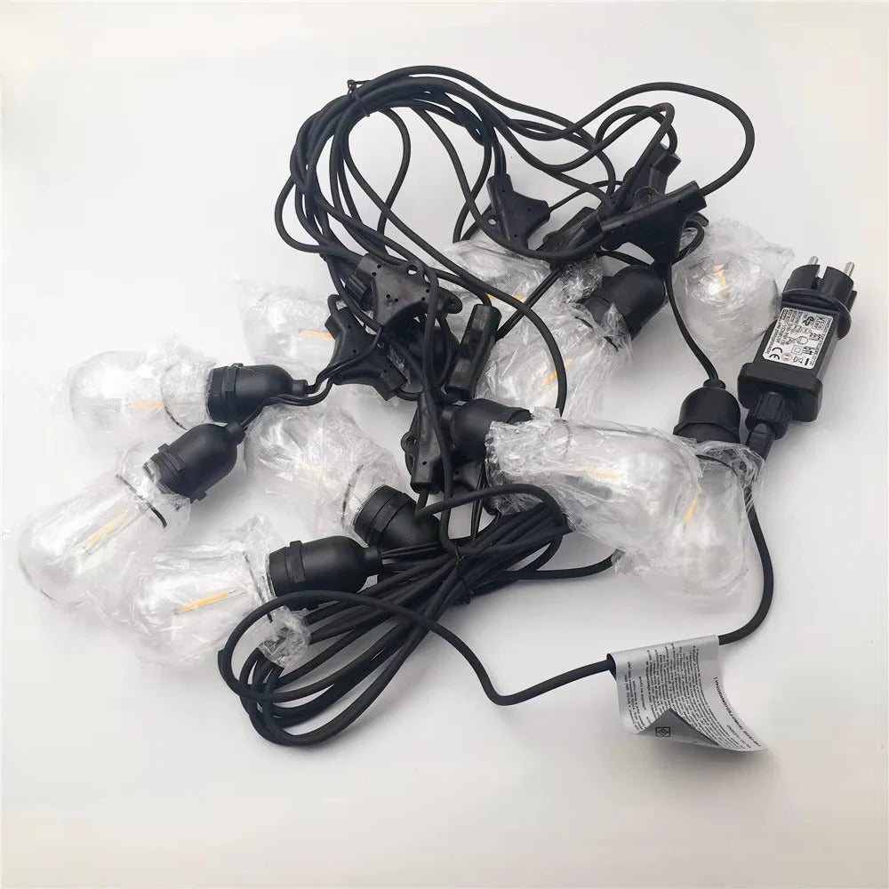 Outdoor Waterproof Edison Bulb String Lights for Patio Garden and Party Decor