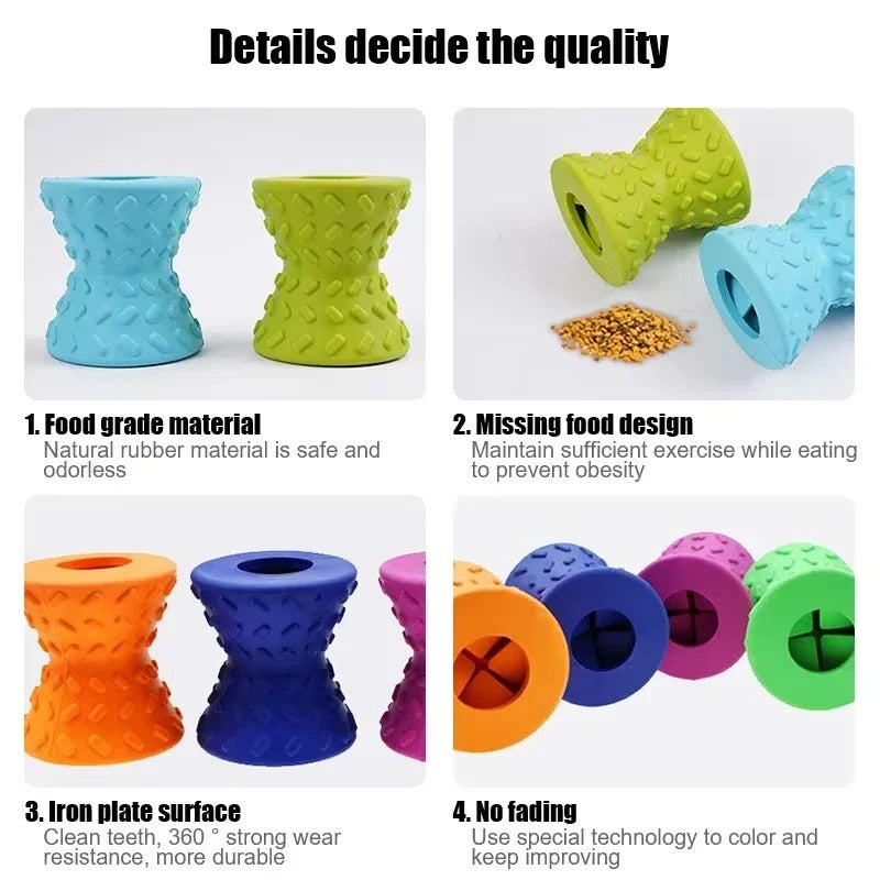 Dog Chew Toy with Built In Treat Dispenser for Independent Play Use