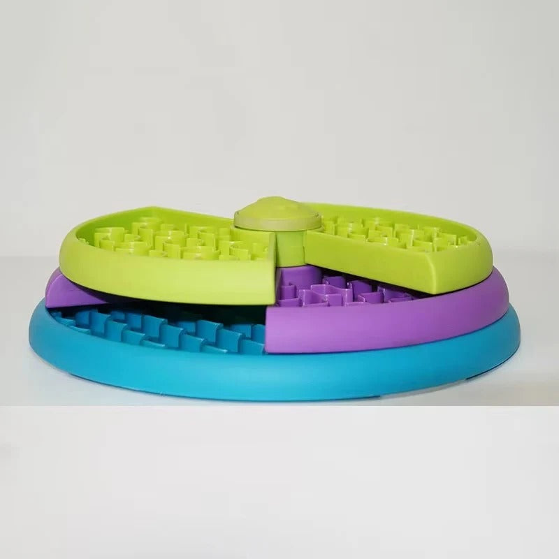 Slow Feeder Puzzle Bowl for Dogs and Cats with Non Slip Base Tray